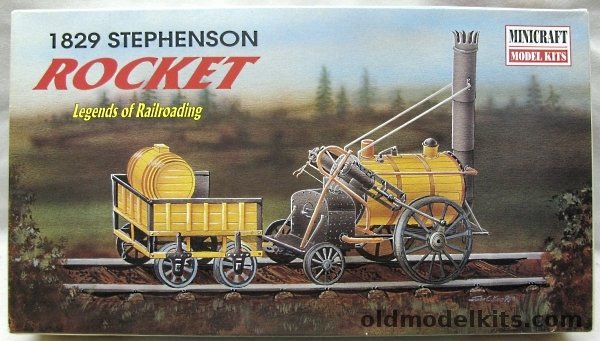 Minicraft 1/26 1829 Stephenson Rocket - The First Practical Locomotive, 11101 plastic model kit